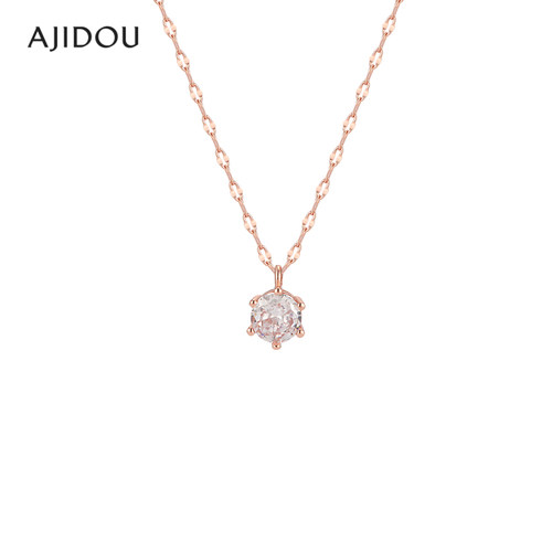 AJIDOU阿吉豆925银简约优雅项链女轻奢小众新款高级颈链锁骨链女