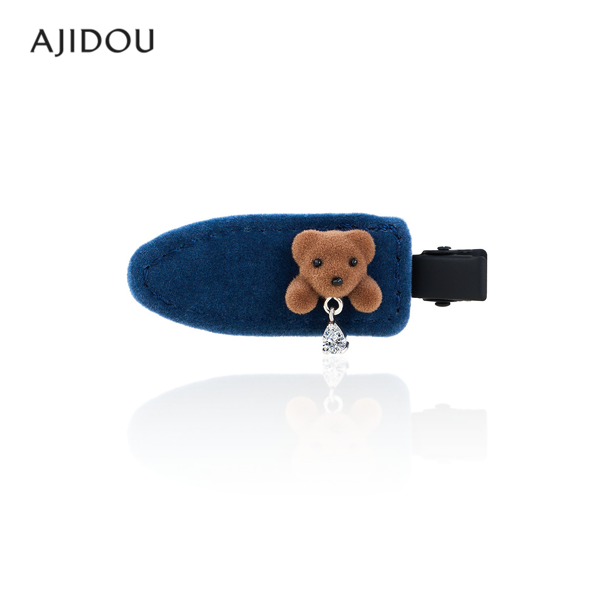 阿吉豆发饰百搭发夹棕色小熊抓夹