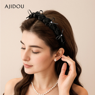AJIDOU阿吉豆发箍女款 齿梳头箍防滑高颅顶发箍轻奢发卡高级感发饰