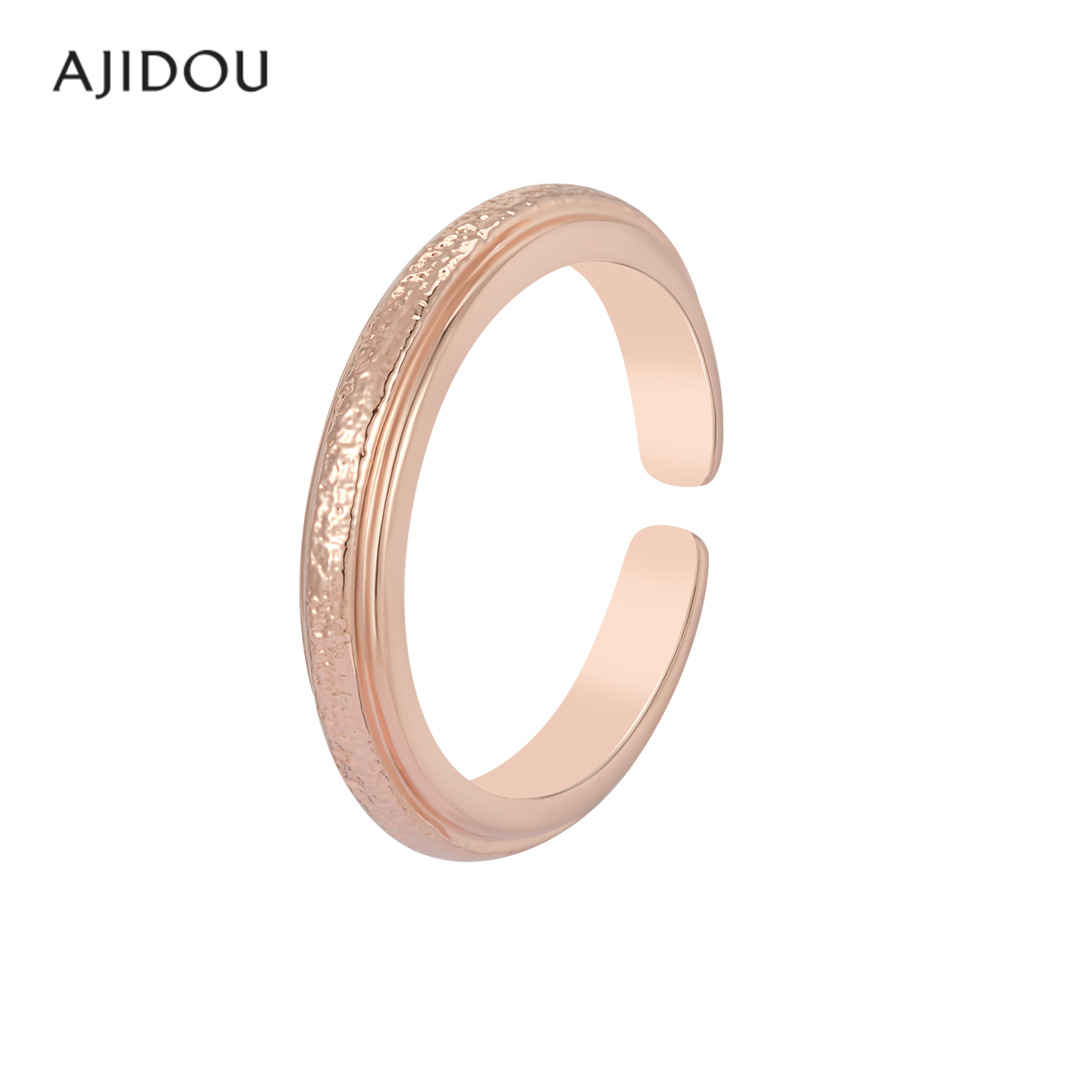 AJIDOU阿吉豆戒指女时尚休闲款细巧时髦首饰专柜同款开口戒指环