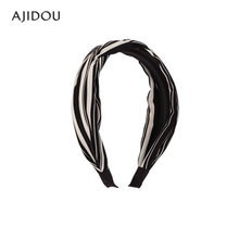 AJIDOU阿吉豆发箍女时尚款宽休闲头饰首饰专柜同款头箍发饰