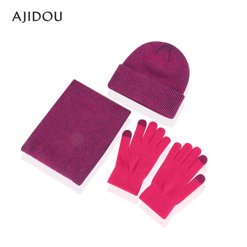 阿吉豆配饰女款时尚保暖围巾手套