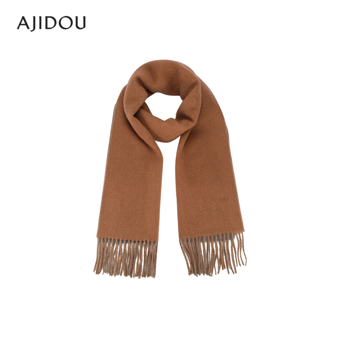 AJIDOU阿吉豆围巾女组合系列纯绵羊毛保暖款时尚拼色围脖披肩