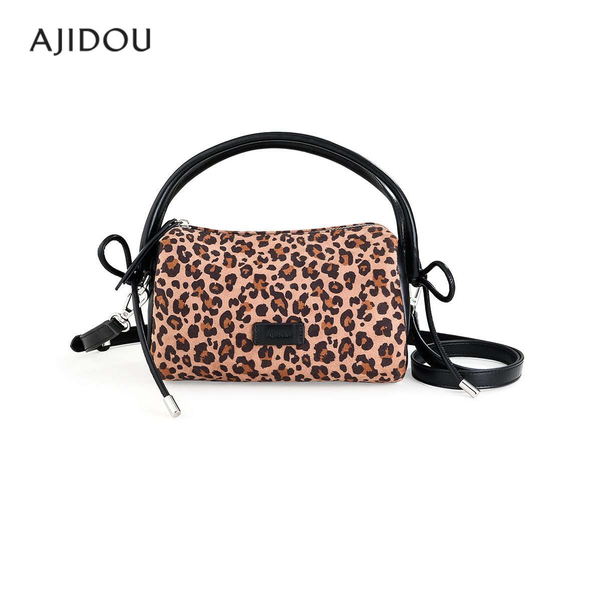 阿吉豆包女款豹纹时尚手提斜挎包