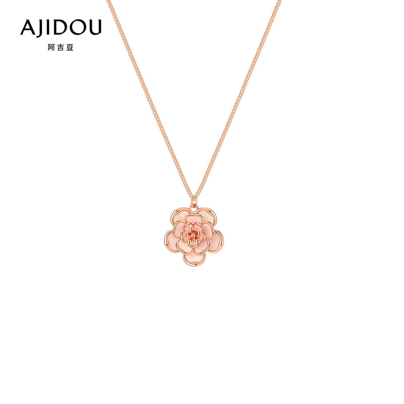 AJIDOU阿吉豆B站百妖谱桃花期联名系列简约时尚花卉项链