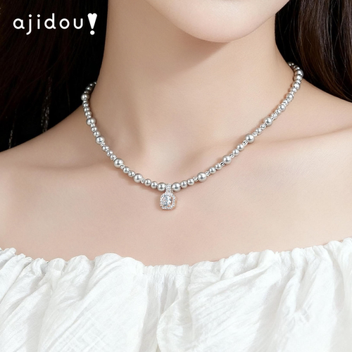 AJIDOU阿吉豆项链女气泡方糖珍珠