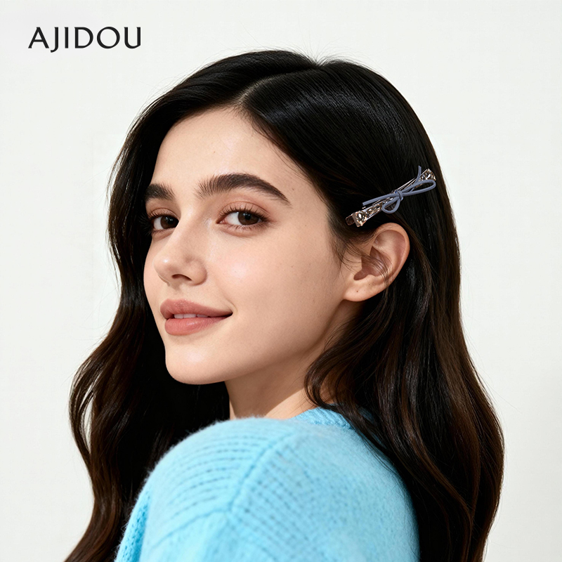 阿吉豆发夹蝴蝶结前额碎发鸭嘴夹