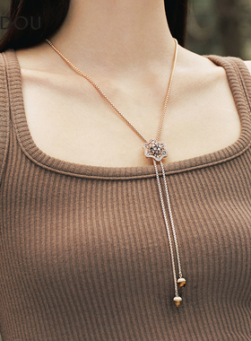 AJIDOU阿吉豆项链女款森林来信系列长颈链锁骨链