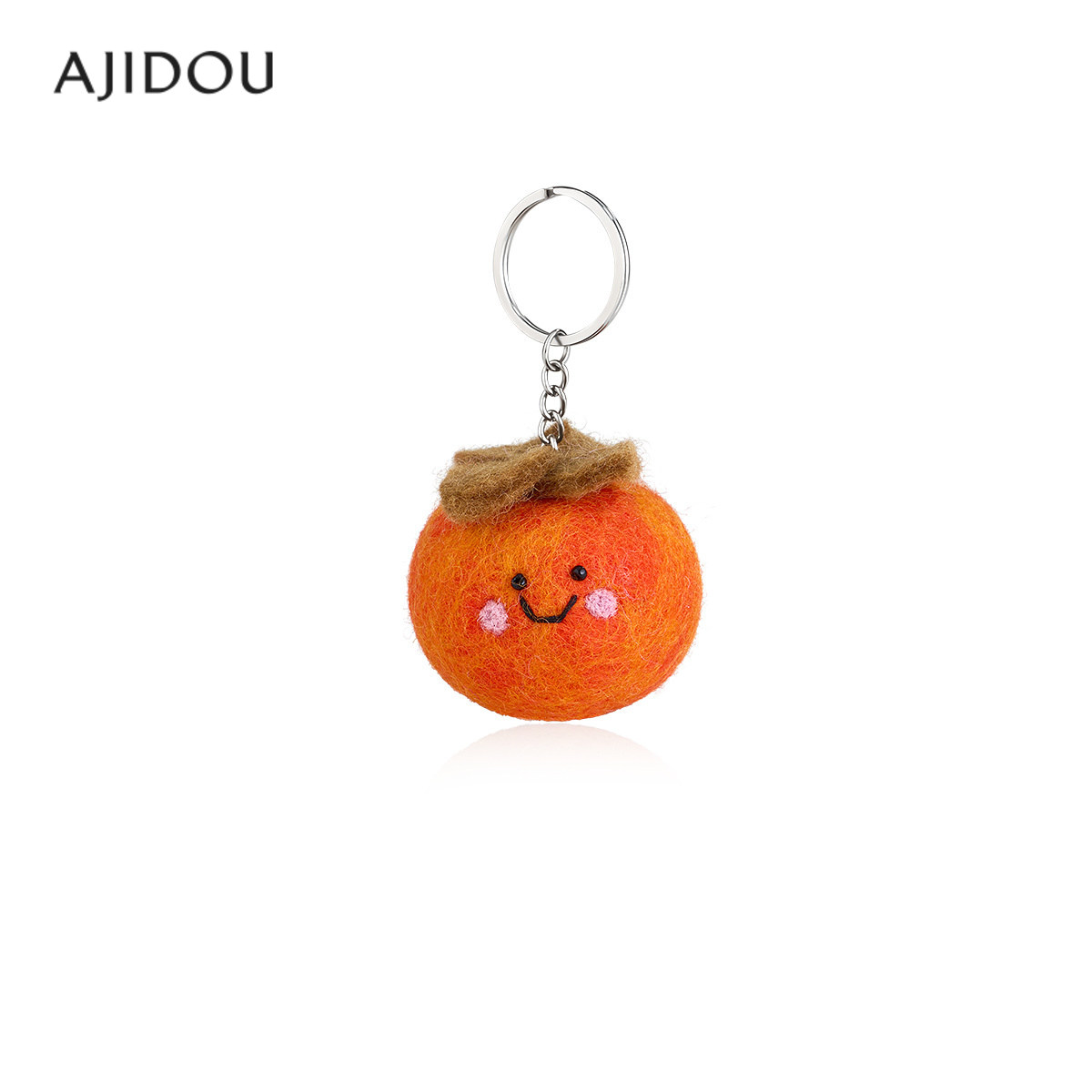 AJIDOU阿吉豆挂件好柿发生毛毡可爱蔬菜水果包包小挂件钥匙扣送礼