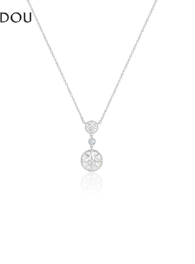 AJIDOU阿吉豆项链女银色吊坠颈链