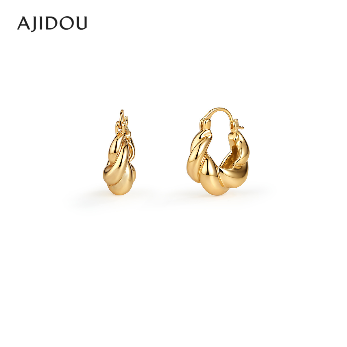 阿吉豆耳环女潮酷耳扣新款耳环