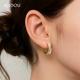 AJIDOU阿吉豆耳钉女S925银金色珍珠耳环巴洛克风耳饰轻奢小众耳钉