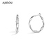 AJIDOU阿吉豆耳圈女素圈大耳钉莫比乌斯轻奢耳饰2026爆款 小众耳环