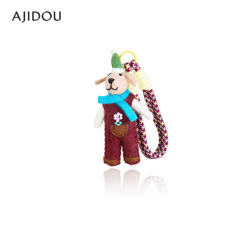 阿吉豆挂件女小狗手工羊毛毡挂饰