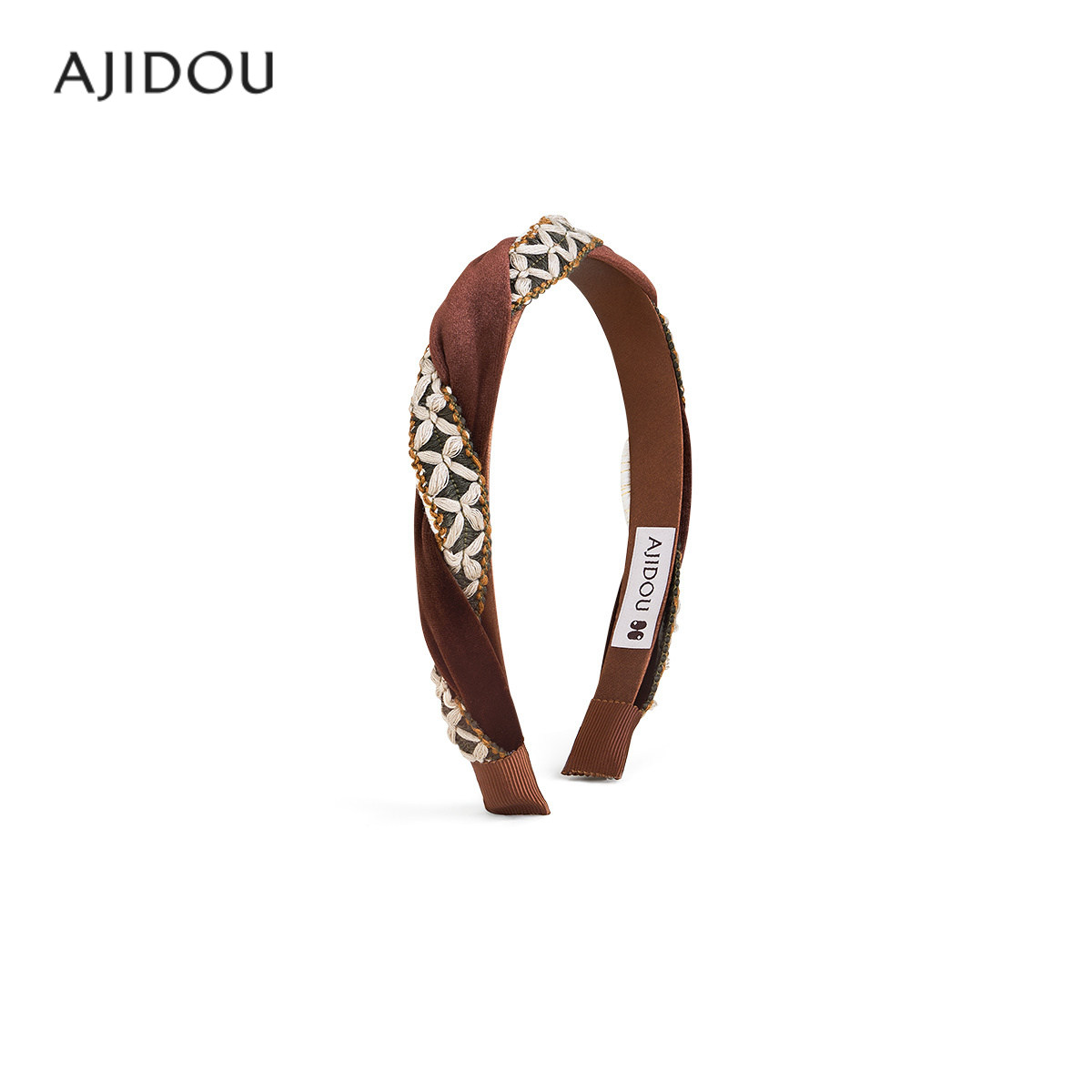 AJIDOU阿吉豆发箍高颅顶小花宽头箍女法式高级感轻奢压发防滑头箍