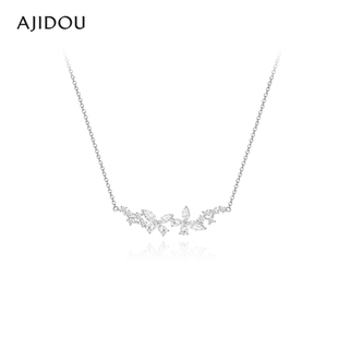 AJIDOU阿吉豆项链女蝴蝶结精致锁骨链简约轻奢短精链时尚 气质吊坠