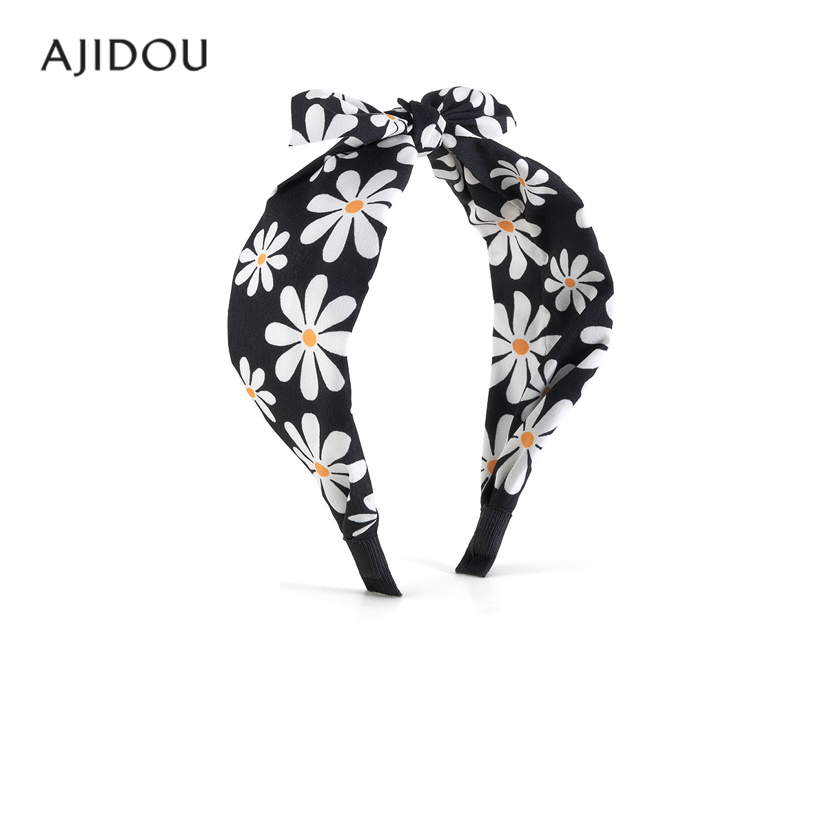 阿吉豆发箍黑色印花百搭头箍女