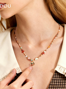 AJIDOU阿吉豆项链女款彩色锁骨链