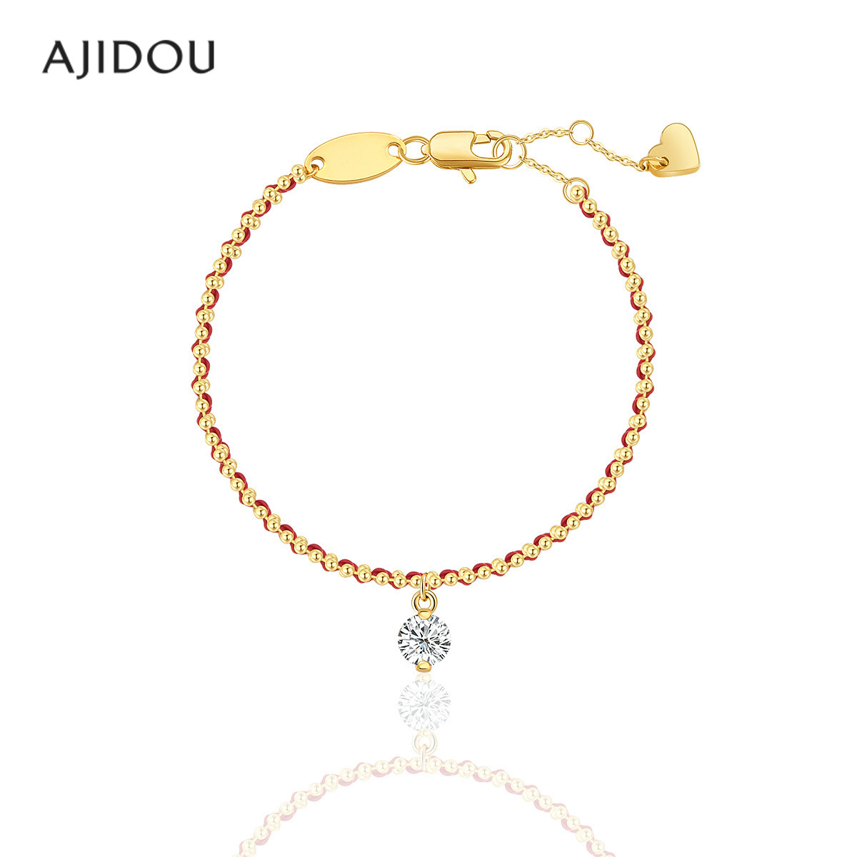 AJIDOU阿吉豆手链女红绳手链新中式时尚手串首饰品轻奢高级感手链