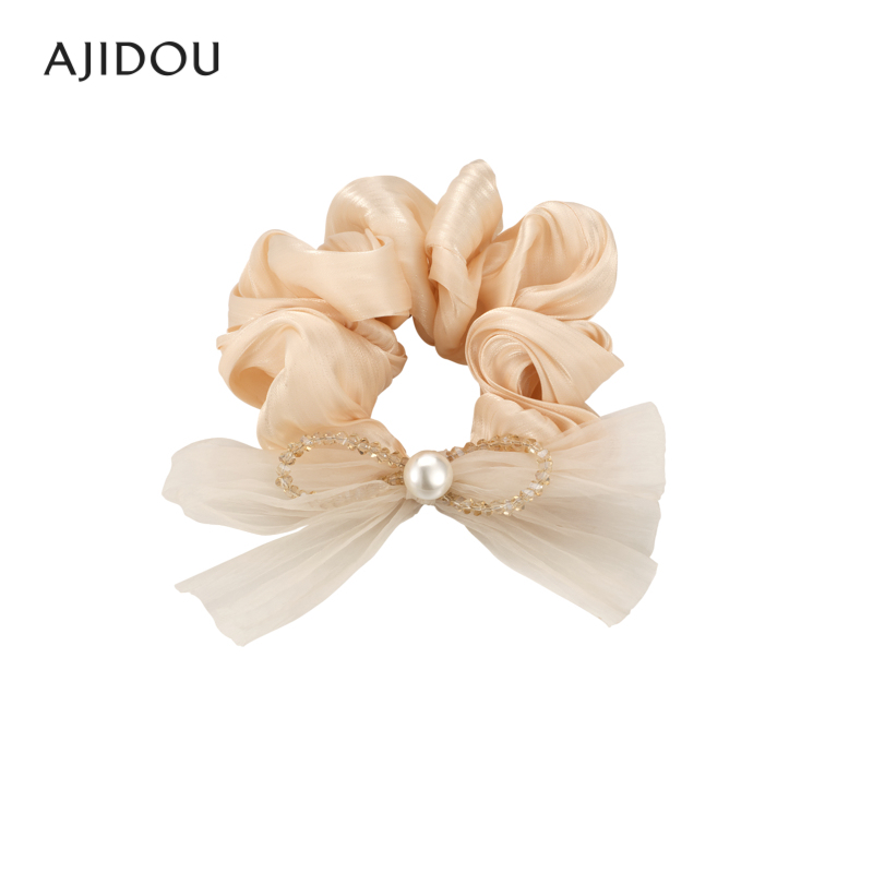 AJIDOU阿吉豆发圈女甜美可爱蝴蝶结发圈专柜同款发绳头绳发饰