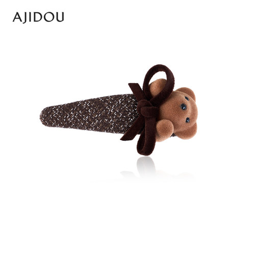 阿吉豆发夹简约小熊前额刘海边夹