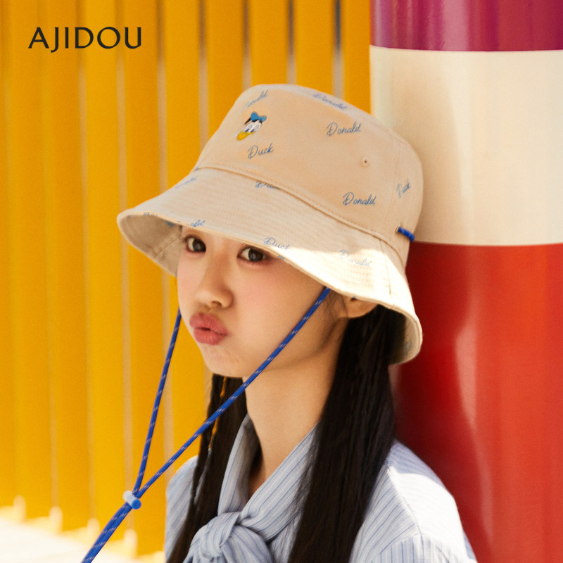 AJIDOU阿吉豆渔夫帽女迪士尼联名度假遮阳防晒帽优雅专柜同款帽子,服饰配件/皮带/帽子/围巾,帽子,淘宝优惠券,粉丝福利购,淘宝优惠卷