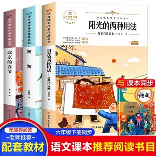 六年级下册同步阅读 全3册 小学生语文课本作家作品系列 北京的春天 阳光的两种用法 匆匆 老师推荐阅读畅销9-12岁儿童文学故事书