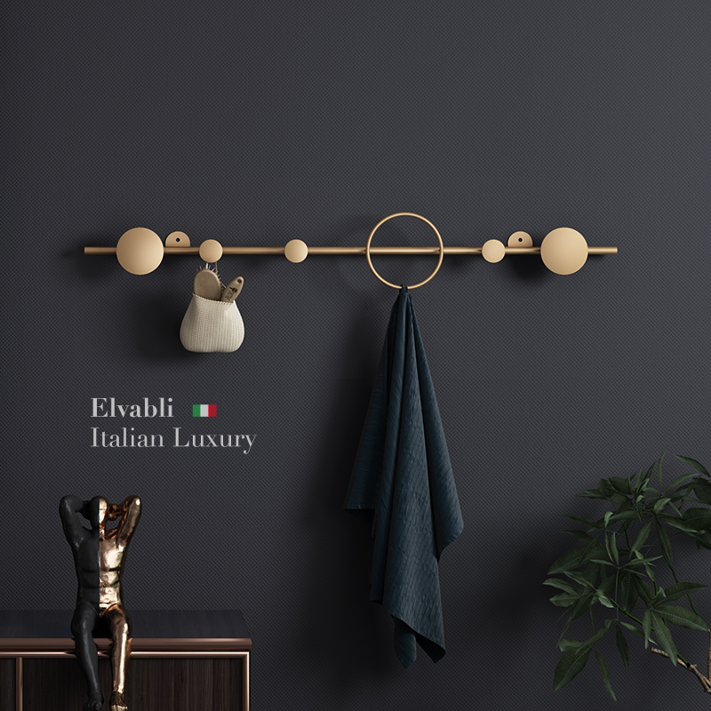 梵朴意式极简墙上玄关门口挂衣架