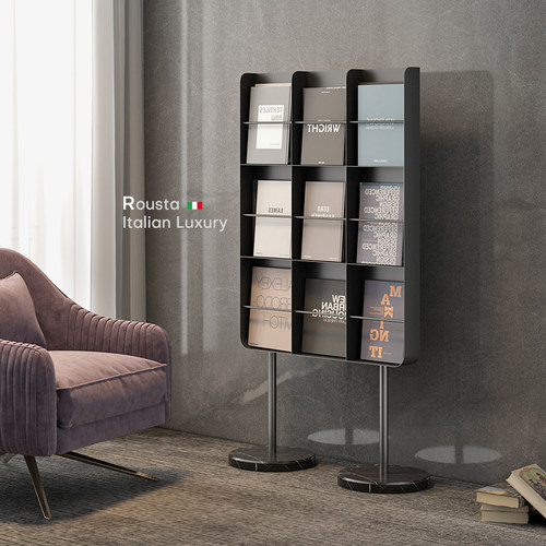 梵朴意式多层铁艺落地书架