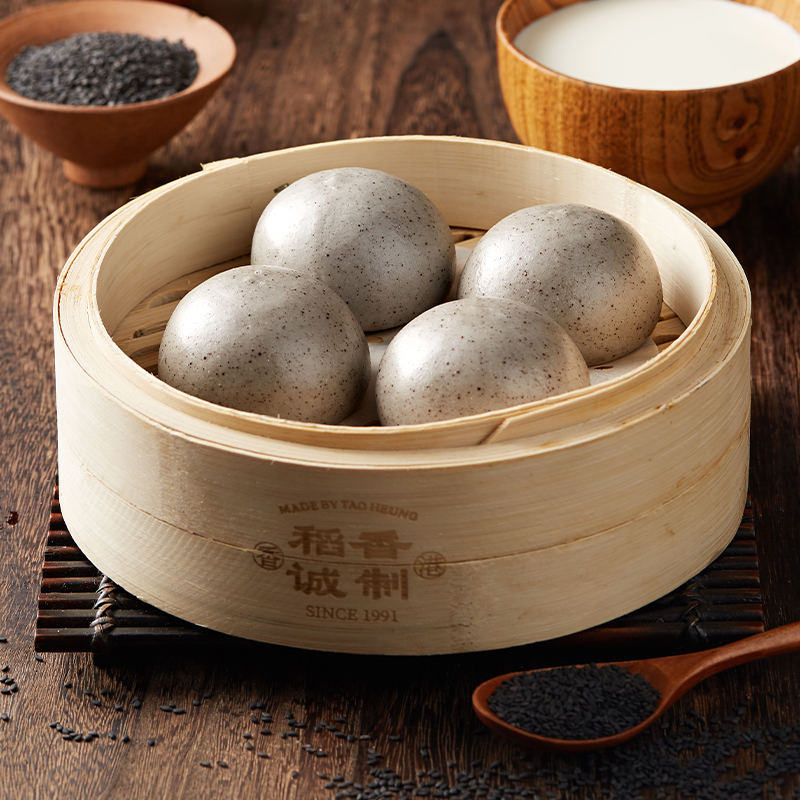 稻香速冷冻广东早茶点心手工制作营养早餐包点加热紫麦擂沙包