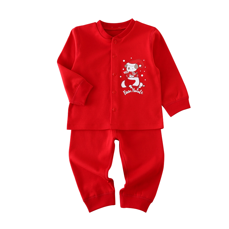 宝宝红色套装周岁百天新年满月服