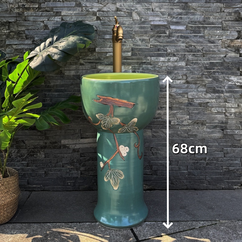 一体高脚室外陶瓷阳台大号水槽