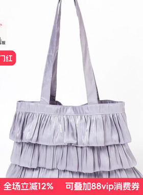 casselini小众假日松弛感仙气缎面裙摆文艺单肩手提百搭托特女包