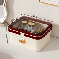 Ручка, красная коробка для хранения, милая наклейка