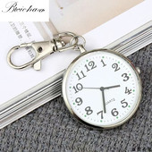 学生公务员考试手表专用静音中考高考指针男小怀表女款 石英钥匙扣