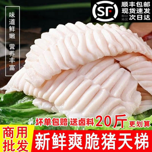 新鲜猪天梯猪板牙猪牙梗猪天堂20斤整箱猪天梯火锅烧烤食材商用