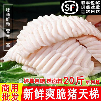 新鲜猪天梯猪板牙猪牙梗猪天堂20斤整箱猪天梯火锅烧烤食材商用