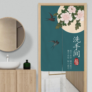 门帘隔断帘布艺卧室家用厨房防油烟卫生间布帘免打孔遮挡帘帘子