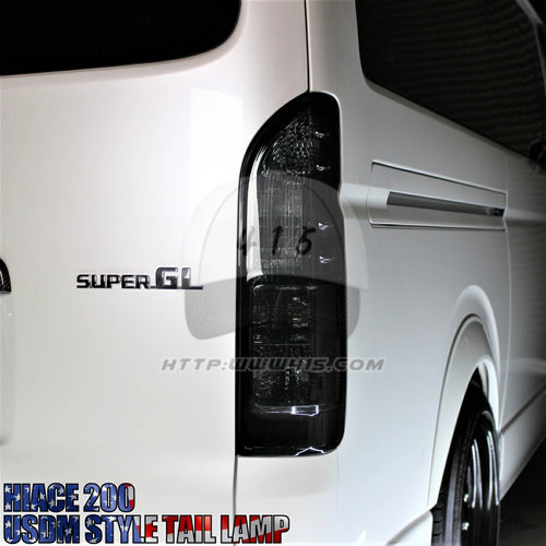 适用于 hiace200系 丰田海狮2005-2018 港版货VAN 改装茶色尾灯