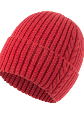 TFO 美利奴羊毛帽冬季加厚针织户外防风保暖运动帽护耳帽子包头帽