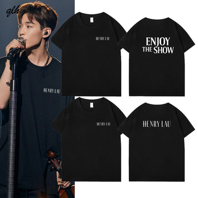 Henry-Lau刘宪华EnjoyTheShow周边短袖大华丽宪场T恤应援物上衣服