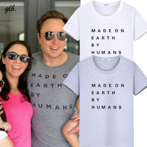 made on earth by humans马斯克Elon Musk黑色短袖t恤SpaceX衣服