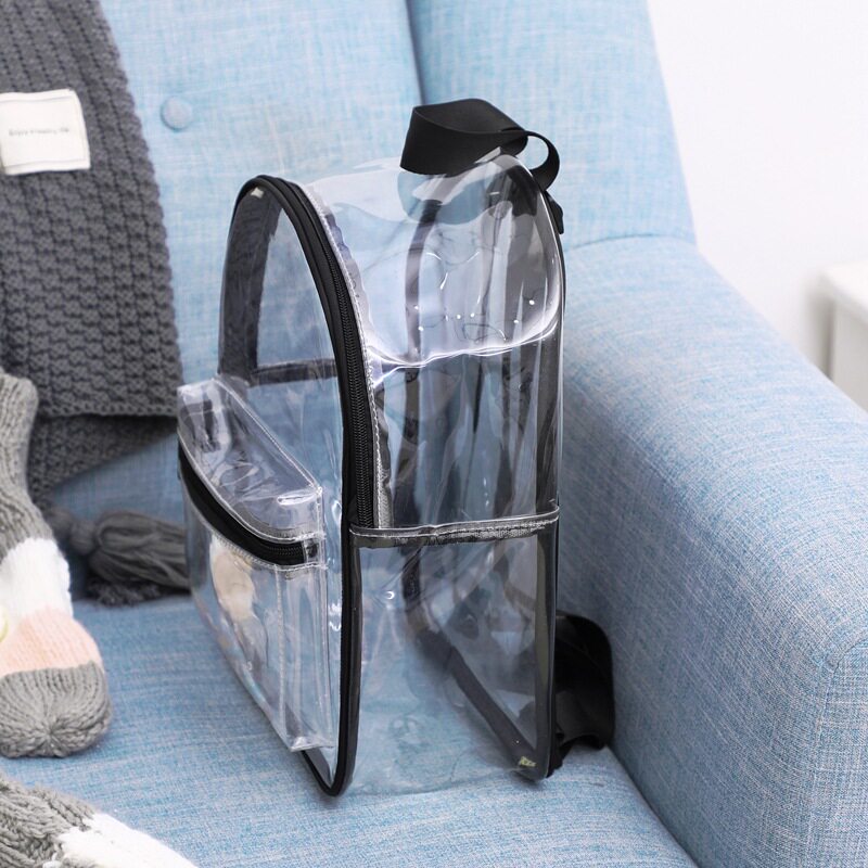 BACKPACK NEW FASHION TREND SCHOOLBAG JUNIOR HIGH SCHOOL STUDENT SCHOOLBAG FEMALE INS STYLE FASHION BACKPACK TRANSPARENT JELLY BAG