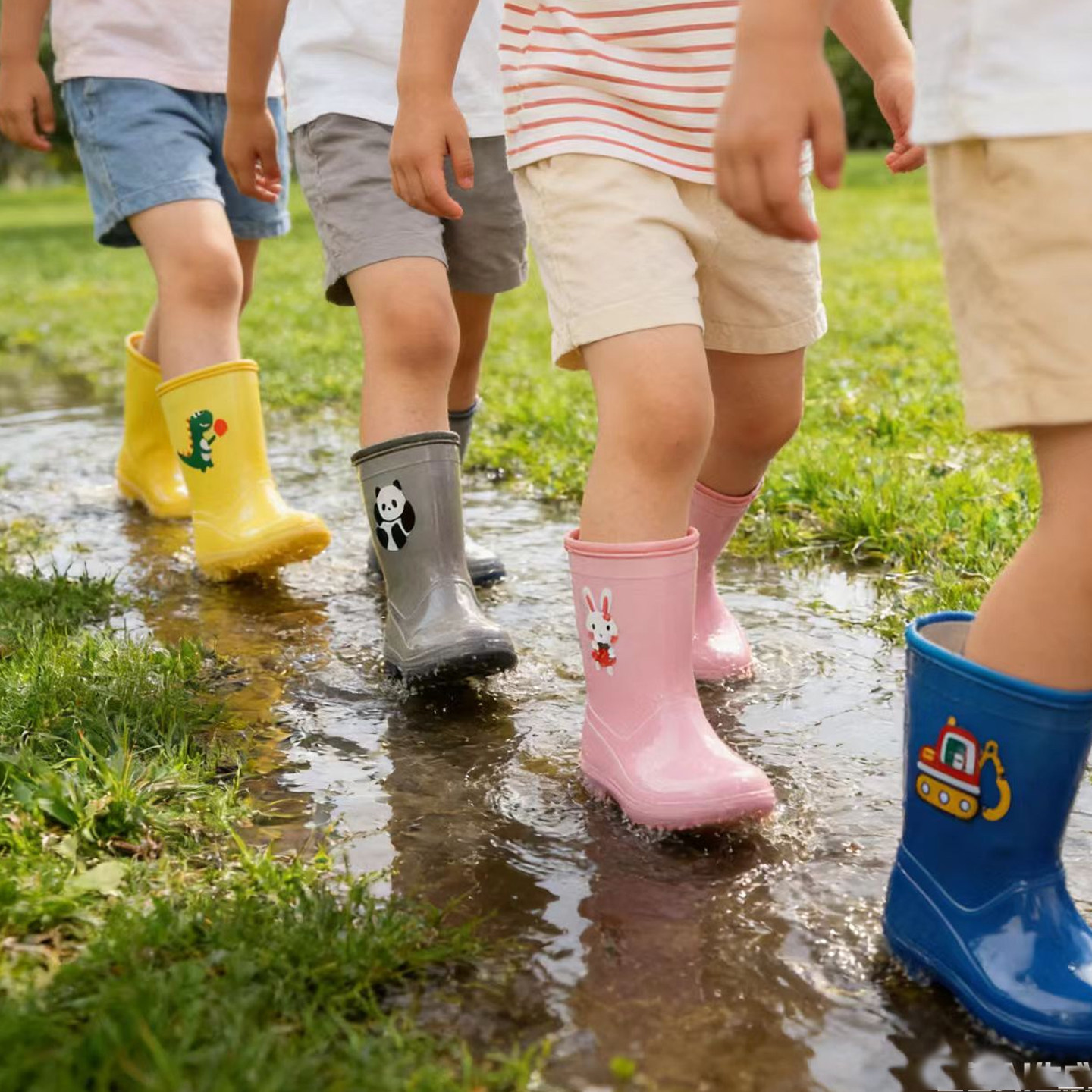 儿童雨鞋男童女童宝宝雨靴小孩轻便防水女孩防滑幼儿园水鞋雨鞋套