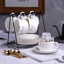 水杯咖啡套具下午茶茶具 家用小奢华简约个性 陶瓷咖啡杯套装 欧式