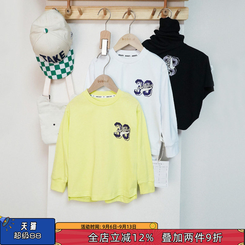 波波龙圆领休闲长袖纯棉T恤图片