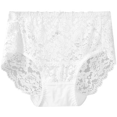 蝶安芬裆100%纯棉全棉白色内裤