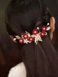 Красный аксессуар, заколка для волос, праздничнное ципао
