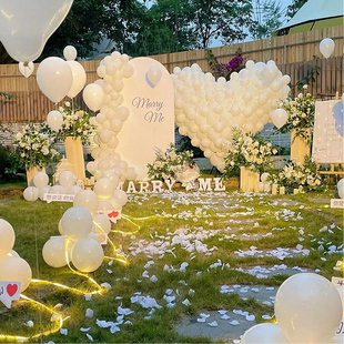 求婚室外布置场地现场套装道具网红户外惊喜表白仪式感KT背景板