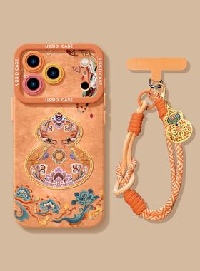 适用苹果17promax手机壳新款iphone17pro敦煌葫芦液态硅胶保护套16镜头全包防摔15创意高级感Air小众情侣女